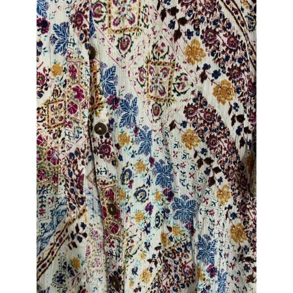 RAGA x Free People Abstract Romina Collared V Neck NWT - Picture 3 of 5